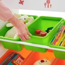 SONGMICS Çocuklar Için Saklama Dolabı, 3 Katmanlı Kitaplık ve Çocuk Odaları Için 6 Çıkarılabilir Kutu, Anaokulu, Çok Renkli, Beyaz, Gkr44Wtv1