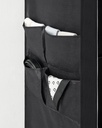 SONGMICS Kumaş Dolap, Elbise Dolabı, 45 x 170 x 167 cm, 4 Askılı Bölmeli, 4 Yan Cepli, Yatak Odası, Oturma Odası için Geniş Alan, Siyah RYG094B02