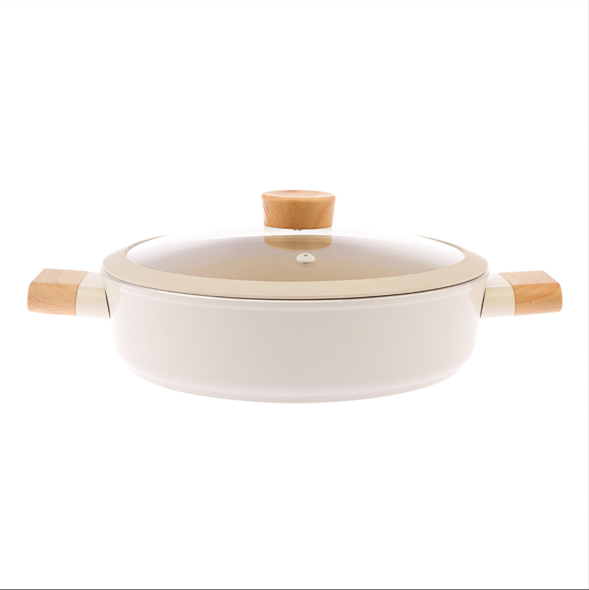 Emsan Swiss Crystal Karnıyarık Tencere 30 cm Creamy