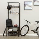 SONGMICS Hsr04B Portmanto, 18 Askılı 3 Ayakkabı Raflı, Metal, Siyah, 68,8 x 35,2 x 187 cm