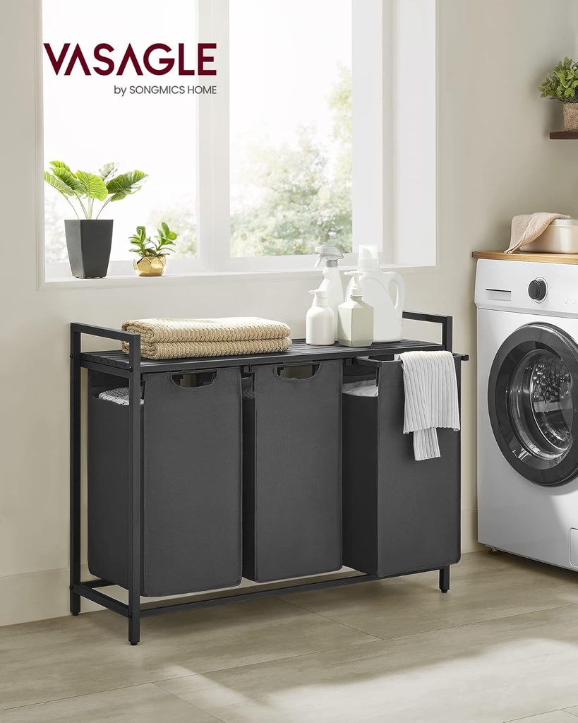SONGMICS Depolama Alanlı Tabure, 300 kg'a Kadar Dayanıklı, Beyaz, 38 x 38 x 38 cm, LSF103
