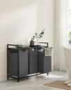 SONGMICS Depolama Alanlı Tabure, 300 kg'a Kadar Dayanıklı, Beyaz, 38 x 38 x 38 cm, LSF103
