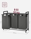 SONGMICS Depolama Alanlı Tabure, 300 kg'a Kadar Dayanıklı, Beyaz, 38 x 38 x 38 cm, LSF103