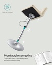 SONGMICS LJB064K03 Bar Tabureleri 2'li Set, PU Kapaklı Yüksekliği Ayarlanabilir Bar Sandalyesi, 360° Döner Sandalye, Arkalıklı ve Ayaklıklı Mutfak Sandalyeleri, Yemek Odası, Tezgah, Çelik, Kum Beji