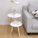 SONGMICS Yan Sehpa Seti, Yuvarlak, 2 Modern Kanepe Sehpası, Minimalist, Iskandinav Tarzı, Masif Ahşap Ayaklar, Oturma Odası ve Balkon İçin Sehpa Kombinasyonu, Çam Let07Wn