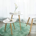SONGMICS Yan Sehpa Seti, Yuvarlak, 2 Modern Kanepe Sehpası, Minimalist, Iskandinav Tarzı, Masif Ahşap Ayaklar, Oturma Odası ve Balkon İçin Sehpa Kombinasyonu, Çam Let07Wn