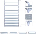 Songmics 10 Katlı Ayakkabı Rafı, 100x29x175 CM, Gri, LSR10G