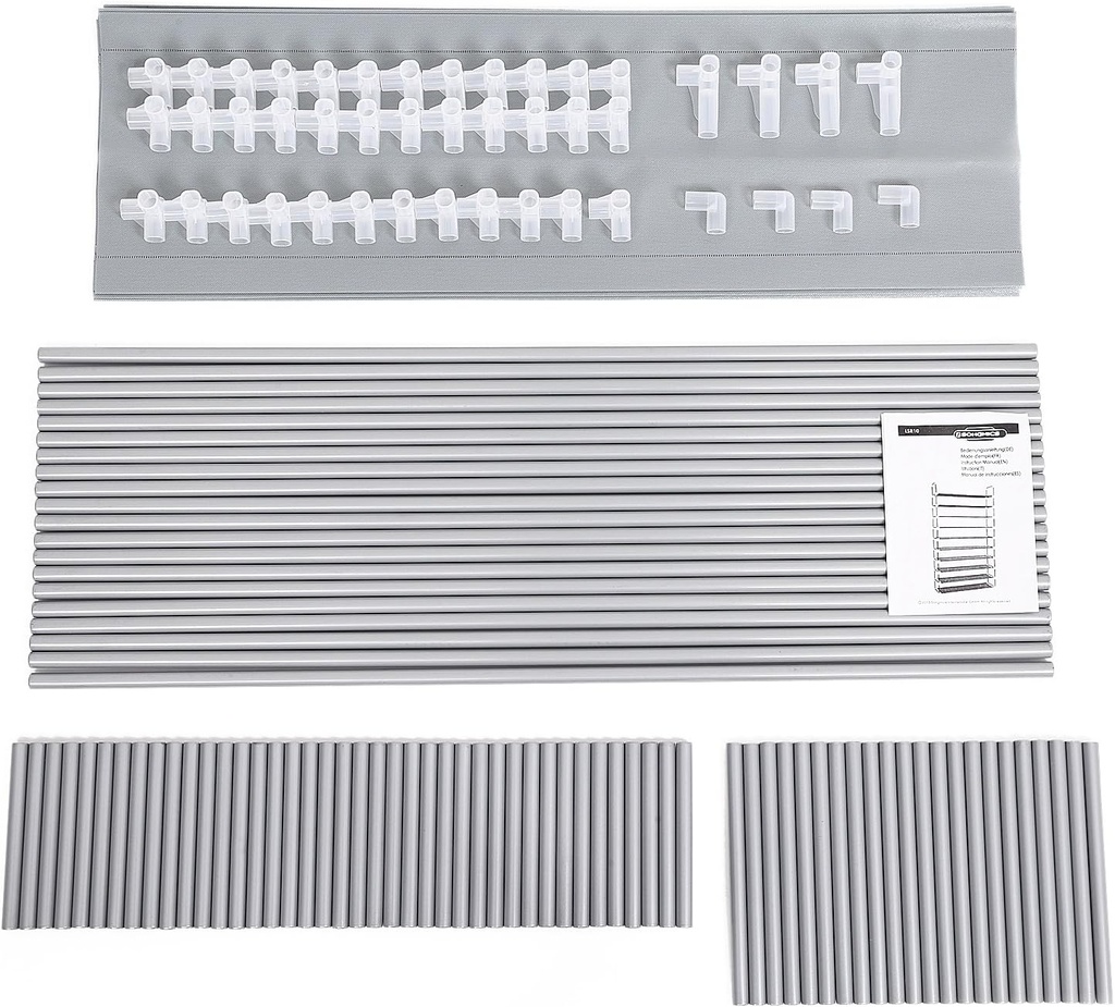 Songmics 10 Katlı Ayakkabı Rafı, 100x29x175 CM, Gri, LSR10G