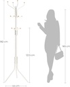SONGMICS Askı Standı, Sağlam Metal Elbise Askısı, Gardırop Boyu Yaklaşık 182 cm, Beyaz, Rcr19W