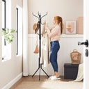 SONGMICS Askı Standı, Sağlam Metal Elbise Askısı, Gardırop Boyu Yaklaşık 182 cm, Siyah, Rcr19B