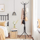 SONGMICS Askı Standı, Sağlam Metal Elbise Askısı, Gardırop Boyu Yaklaşık 182 cm, Siyah, Rcr19B