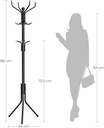 SONGMICS Askı Standı, Sağlam Metal Elbise Askısı, Gardırop Boyu Yaklaşık 182 cm, Siyah, Rcr19B
