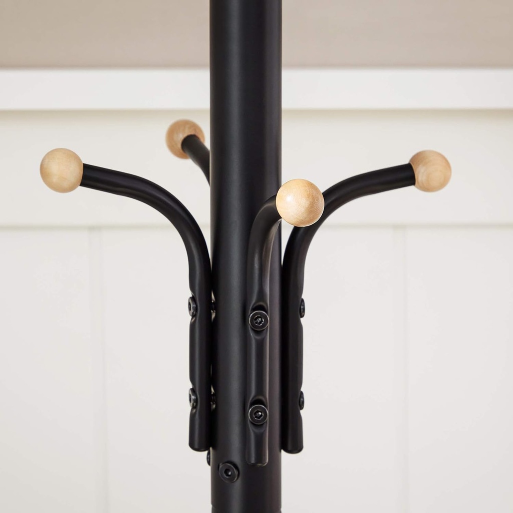 SONGMICS Askı Standı, Sağlam Metal Elbise Askısı, Gardırop Boyu Yaklaşık 182 cm, Siyah, Rcr19B