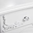 SONGMICS Makyaj Masası, Ayna ve Tabure Ile Oyuk Makyaj Masası, 4 Çekmece, Eğim Koruması, Beyaz Rdt04W, 75 X 40 Cm