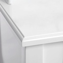 SONGMICS 3 aynalı ve tabureli tuvalet masası, 7 çekmece, eğim koruması, lüks, 145 x 90 x 40 cm, beyaz RDT91W