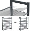 SONGMICS 5 Katlı Ayakkabı Rafı, Genişleyen Metal Ayakkabı Rafı Ayarlanabilir Ayakkabı Rafı 15-20 Çift Ayakkabı, Kısa Bot, Topuklular İçin Uygun, 74x104x307cm Koyu Gri Lmr005Gb