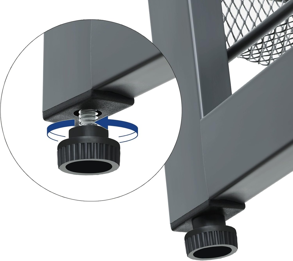 SONGMICS 5 Katlı Ayakkabı Rafı, Genişleyen Metal Ayakkabı Rafı Ayarlanabilir Ayakkabı Rafı 15-20 Çift Ayakkabı, Kısa Bot, Topuklular İçin Uygun, 74x104x307cm Koyu Gri Lmr005Gb
