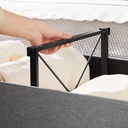 Songmics Depolama Alanlı Tabure, 110 x 38 x 38 cm, 300 kg'a Kadar Dayanıklı, Açık Gri LSF71G
