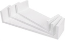 SONGMICS Duvar Rafları, 3'Lü Set, U Şeklinde Yüzer Raflar, Çok Parlak Yüzey, Yaratıcı Fikirler, Mdf'Den Yapılmış Depolama Rafı, Beyaz Lws40Wt