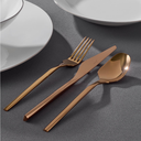 Jumbo 5100 Quartz Titanyum Bronz 12 Kişilik 84 Parça Çatal Kaşık Bıçak Seti
