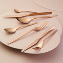 Jumbo 5100 Quartz Titanyum Bronz 12 Kişilik 84 Parça Çatal Kaşık Bıçak Seti