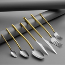 Jumbo 5500 12 Kişilik 84 Parça Altın Çatal Kaşık Bıçak Takımı