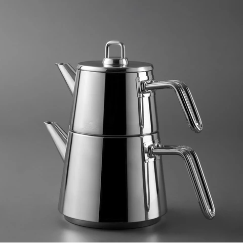 Jumbo Doha 2,3 Lt İndüksiyon Uyumlu Paslanmaz Çelik Çaydanlık - Bulaşık Makinesinde Yıkanabilir Özellikte