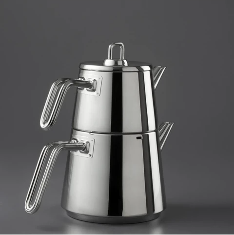 Jumbo Doha 2,3 Lt İndüksiyon Uyumlu Paslanmaz Çelik Çaydanlık - Bulaşık Makinesinde Yıkanabilir Özellikte