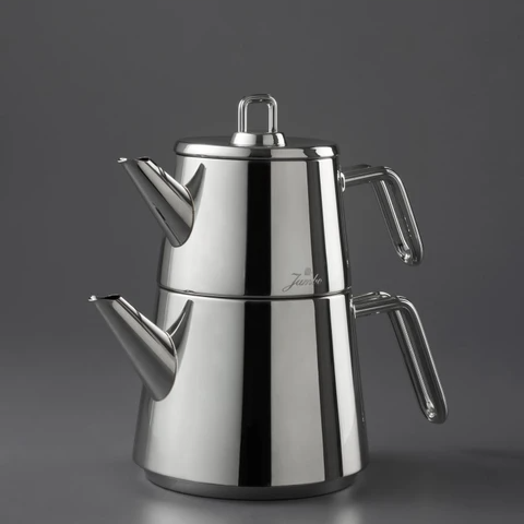 Jumbo Doha 2,3 Lt İndüksiyon Uyumlu Paslanmaz Çelik Çaydanlık - Bulaşık Makinesinde Yıkanabilir Özellikte