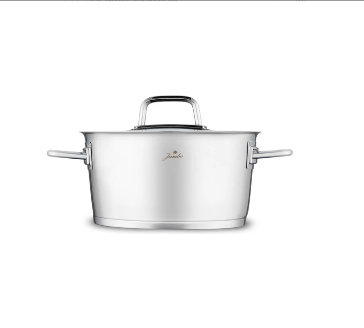 Jumbo Felix 8 Parça 26 cm Paslanmaz Çelik Derin Tencere Seti – Isıya Dayanıklı, Şık ve Dayanıklı Tasarım