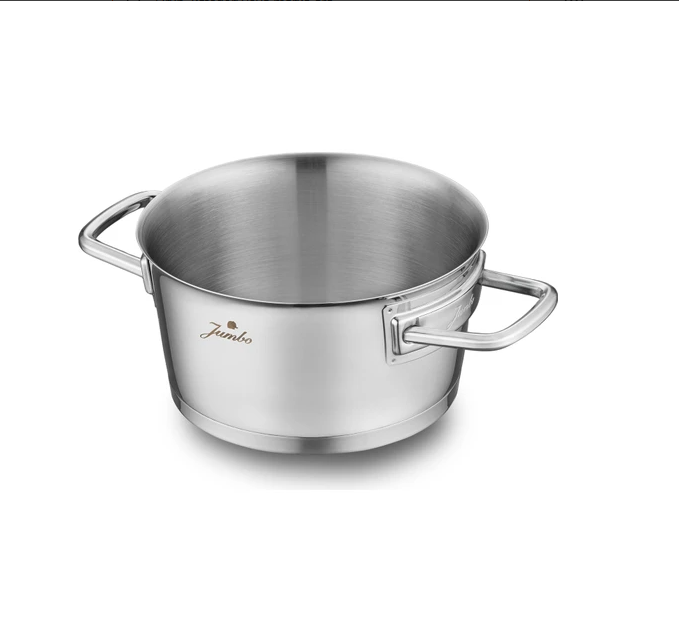 Jumbo Felix 8 Parça 26 cm Paslanmaz Çelik Derin Tencere Seti – Isıya Dayanıklı, Şık ve Dayanıklı Tasarım