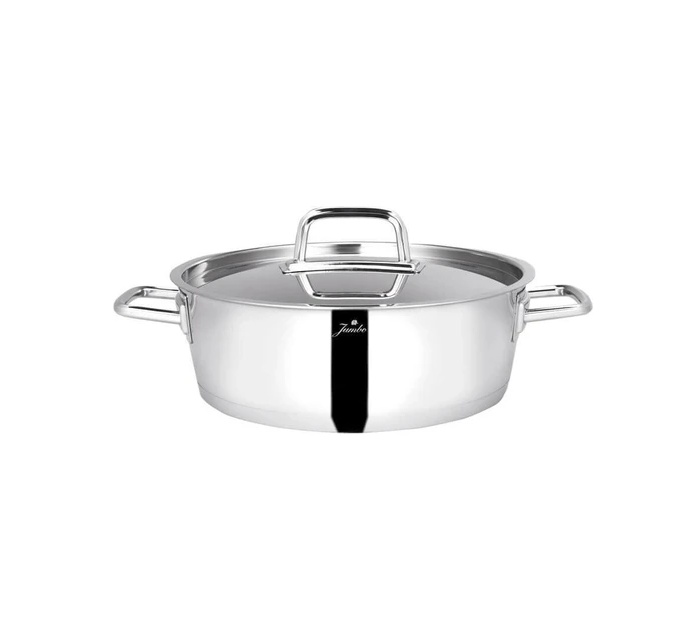 Jumbo Felix 8 Parça 26 cm Paslanmaz Çelik Derin Tencere Seti – Isıya Dayanıklı, Şık ve Dayanıklı Tasarım