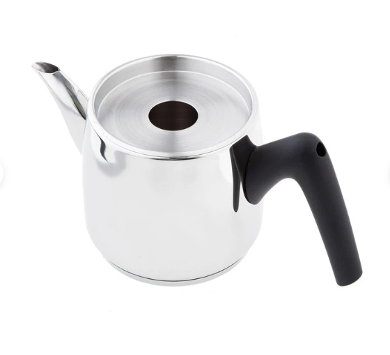 Jumbo Lizbon Midi 2 Parça Paslanmaz Çelik Isıya Dayanıklı Ergonomik Saplı Çaydanlık Seti