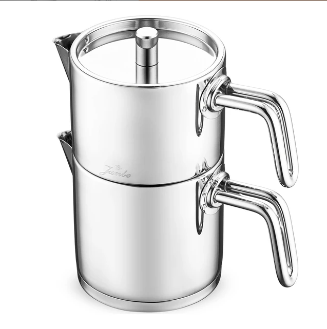 Jumbo Metalix Midi Paslanmaz Çelik 1,2 Litre Gümüş Çaydanlık Düşme Önleyici Kapaklı