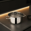 Jumbo Modena 18/10 CrNi Paslanmaz Çelik Tencere Seti - 16, 20 ve 24 cm, Ergonomik Sap, Kolay Temizlik, 8 Parça