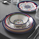 Jumbo Morocco 24 Parça 6 Kişilik Desenli Porselen Yemek Takımı Çok Renkli