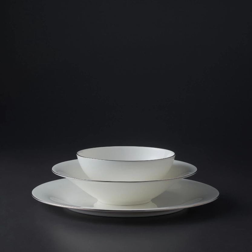 Jumbo Silva 61 Parça 12 Kişilik Beyaz Porselen Yemek Takımı Modern Tasarım