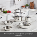 Karaca Ada 12 Parça Indüksiyon Tabanlı Çelik Tencere Seti V2