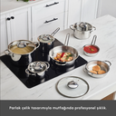 Karaca Ada 12 Parça Indüksiyon Tabanlı Çelik Tencere Seti V2