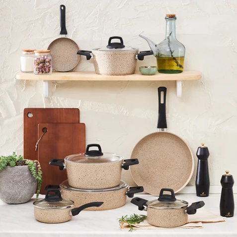 Karaca Biogranit Vincent 12 Parça 26 cm Granit Kaplama Derin Tencere Seti