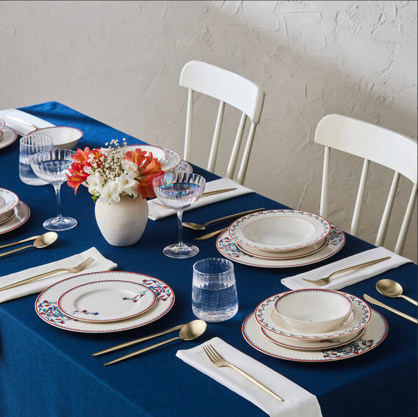 Karaca Elegance Bone Nakkaş 24 Parça 6 Kişilik Yemek Takımı