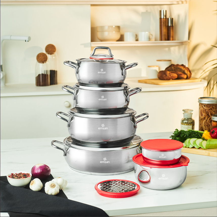 Karaca Emirgan Xl 13 Parça Saklama Kaplı Tencere Seti