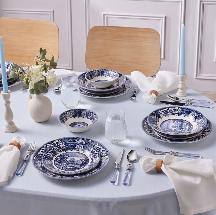 Karaca Forever Bone Old Town 24 Parça 6 Kişilik Yemek Takımı