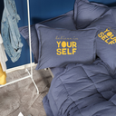 Karaca Home Motto Cotton Comfort Tek Kişilik İndigo SET