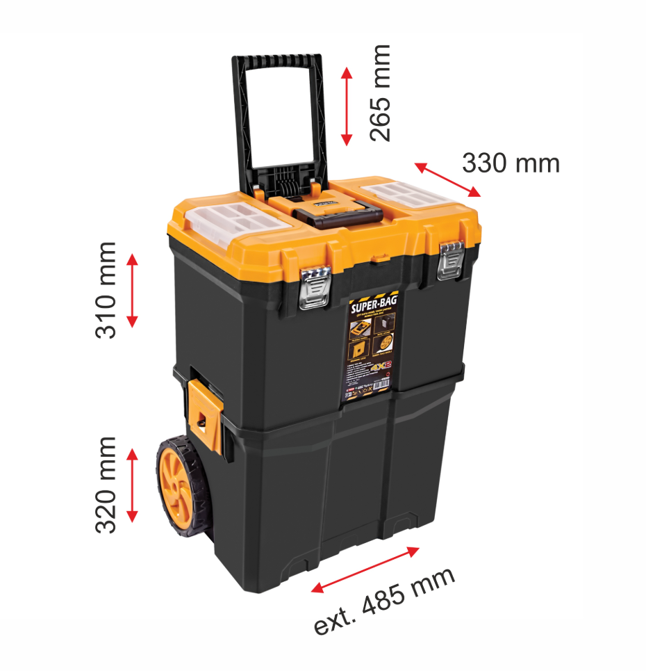 Asrın Plastik Çift Katlı Tekerlekli Takım Çantası