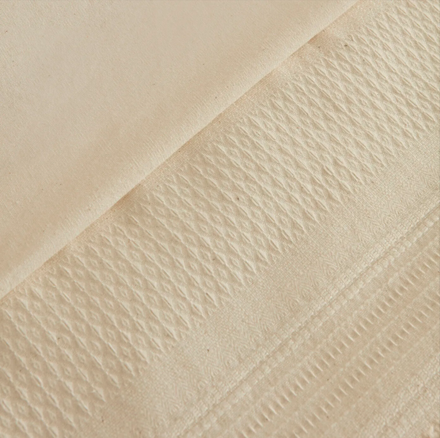 Karaca Home Sesy Armürlü Çift Kişilik Nevresim Takımı Ekru