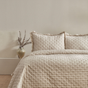 Karaca Home Viona Çift KişiTaç Basic Ranforce 120 x 200 Uyumlu Nevresim Takımı Grilik Yatak Örtüsü Seti Bej