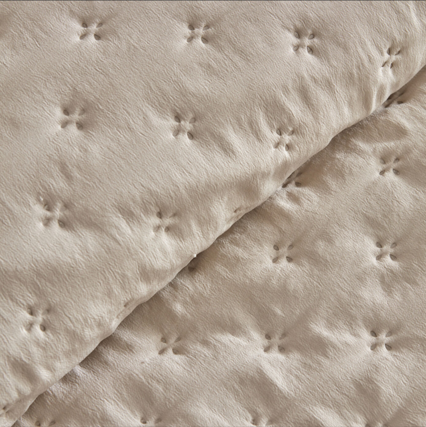 Karaca Home Viona Çift KişiTaç Basic Ranforce 120 x 200 Uyumlu Nevresim Takımı Grilik Yatak Örtüsü Seti Bej