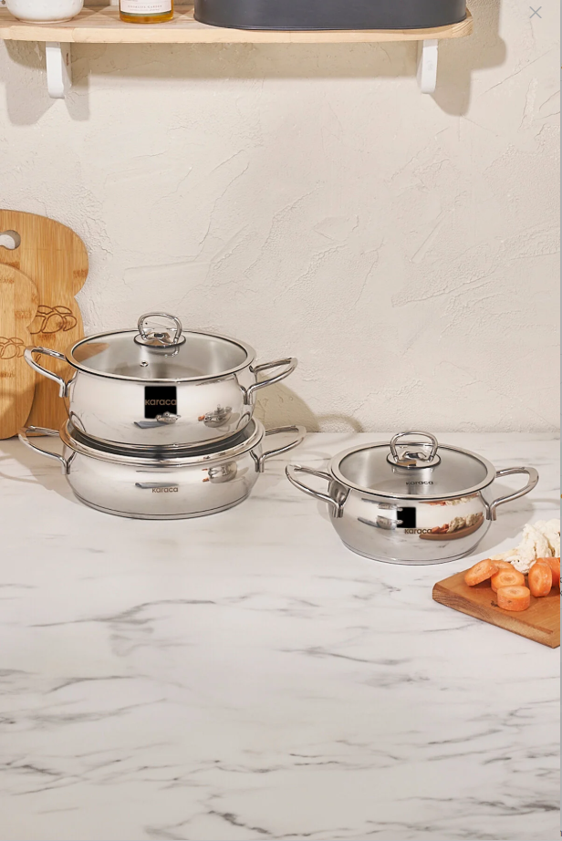 Karaca Nisa Çelik Tencere Set 8 Parça