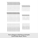 karaca porto 60 parça 12 kişilik elegance çatal kaşık bıçak takımı kutulu